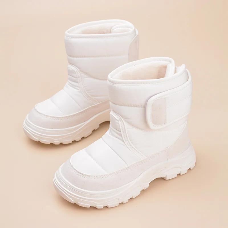 Hot Selling Kids Snow Boot Winter New Warm Girl Boot with Plush Cotton Shoe Soft Sole Girls' Shoes Winter Baby Boys Cotton Boots