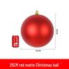 Red Shiny & Matte Glitter Christmas Ball Ornaments - Plastic Hanging Decorations (6-30cm) for Festival Scenes