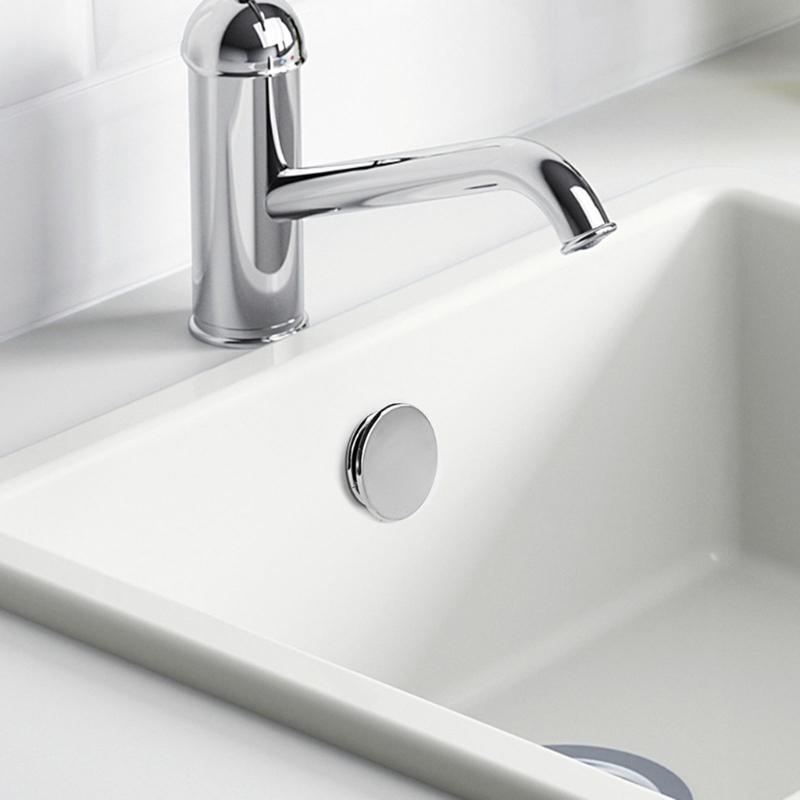 4er-Pack Überlaufabdeckungen für Waschbecken im Badezimmer, Kunststoff, Chrom-Finish, für universelle Keramikbecken, Lochabdeckungen