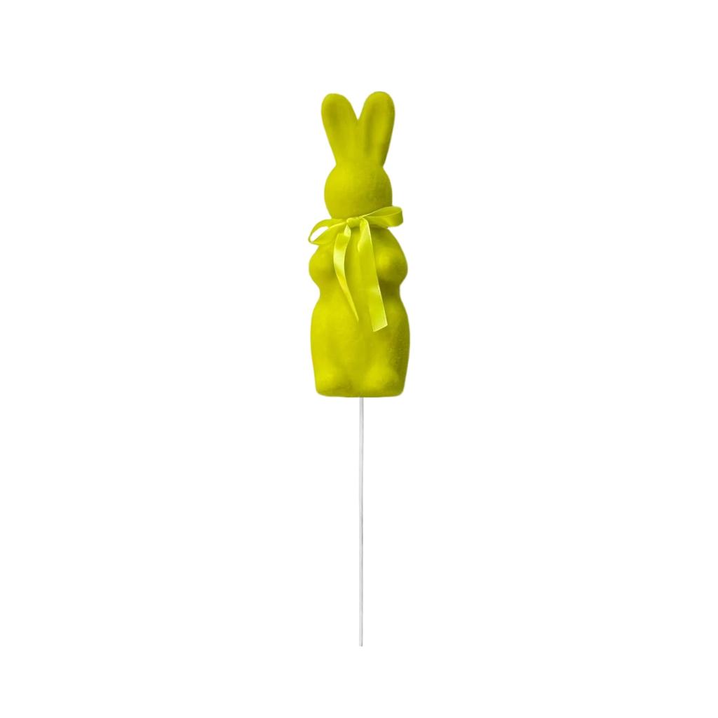 Simulated Short-Pile Moss Easter Bow Bunny Home Decoration For Gardens And Patios.