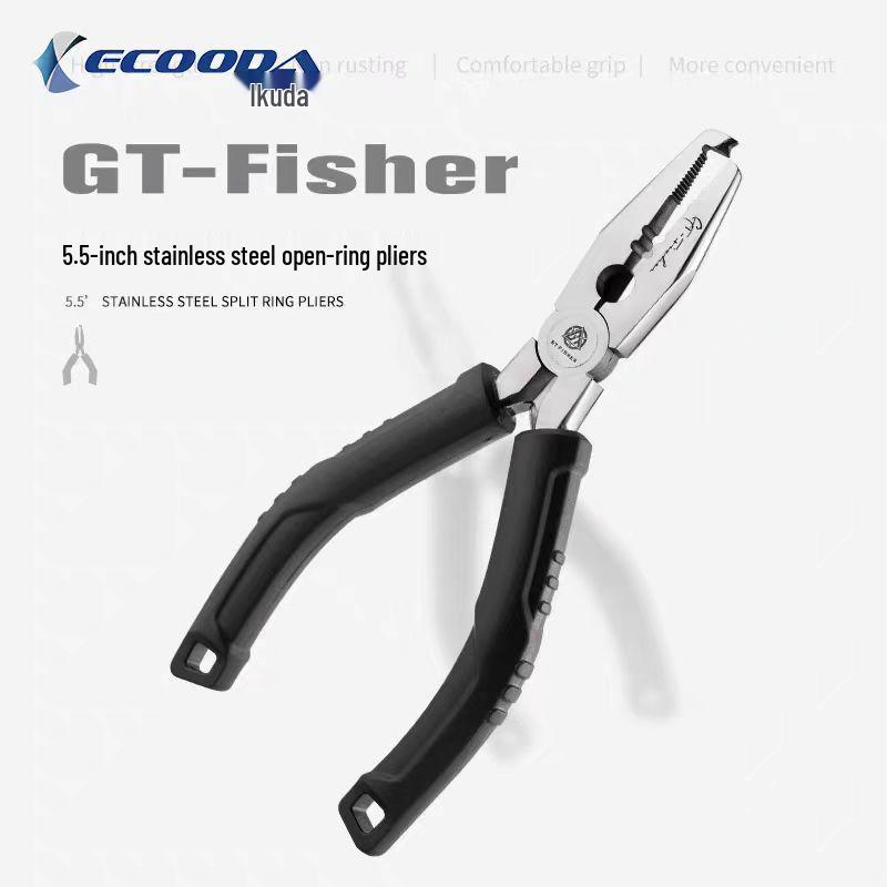 

IKEDA GT-Fisher Stainless Steel Bent Nose Pliers - Portable, Sharp, Corrosion Resistant Lure Pliers