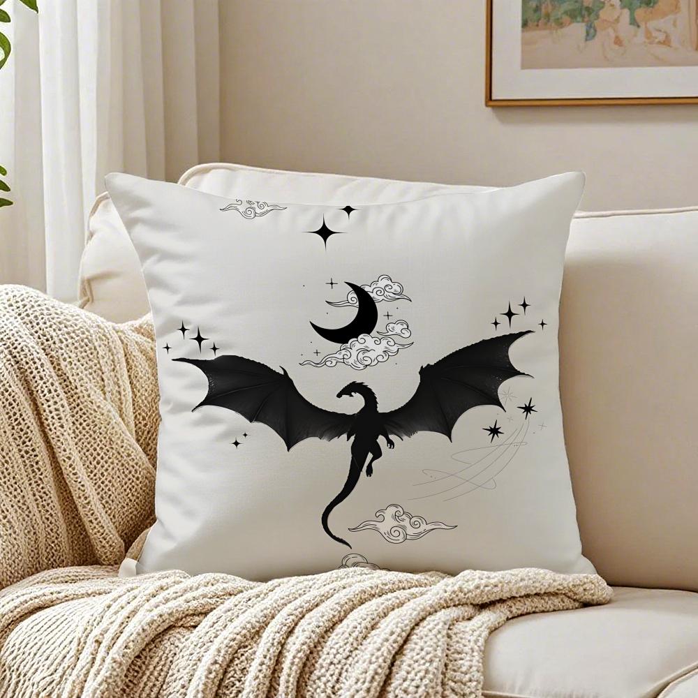 

book epic FFourth Wing Cushion Cover Pillowcase Antidustmite living Room Sofa Decor Cushion Room 30X30cm