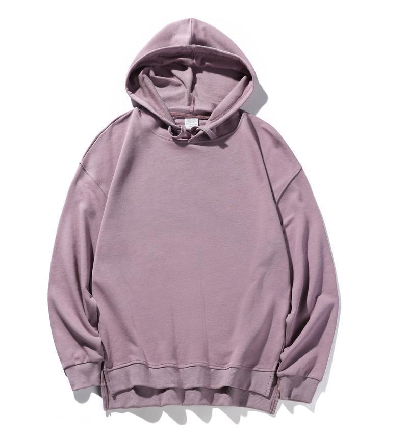 Trendiger Pullover-Hoodie aus reiner Baumwolle mit individuellem Logo und Drop-Shoulder-Design