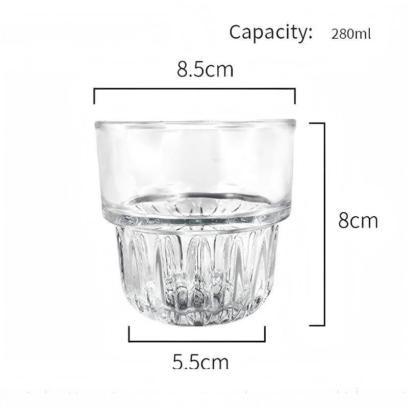 Pige Home 280ml/380ml Ain Lead-free Stackable Glass Tumblers (Tall & Short)