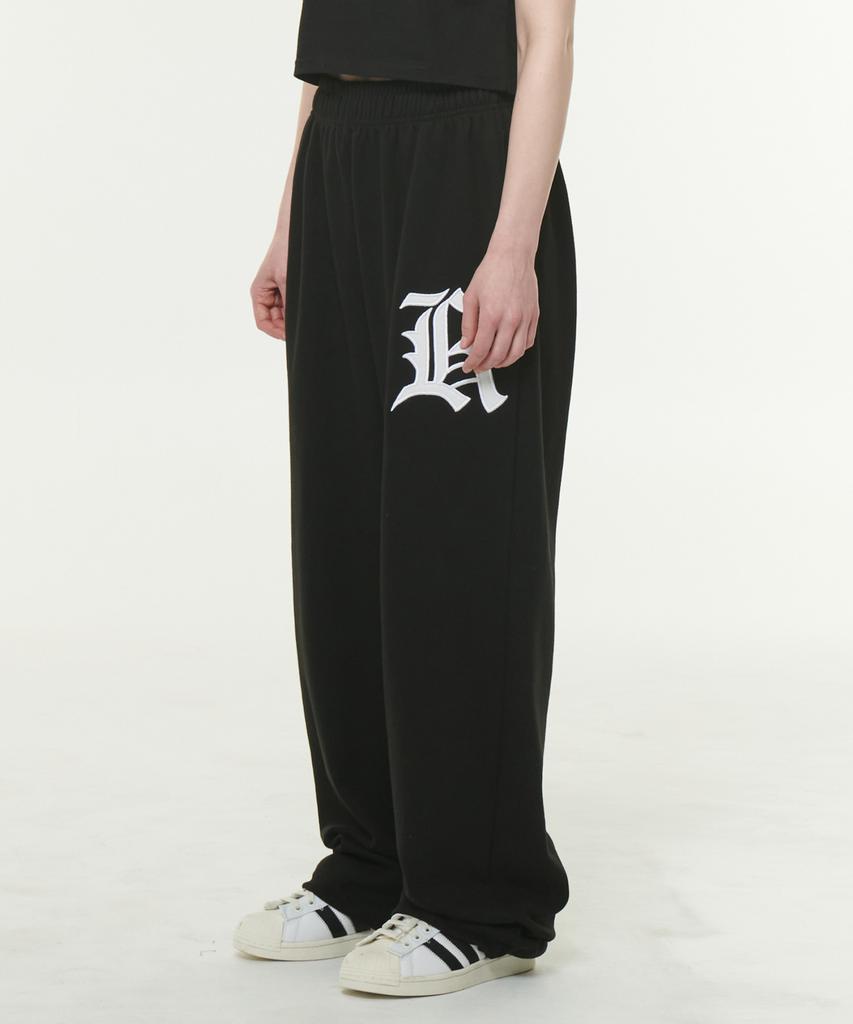 TAKEASY Women'S R Logo Wide Pants (Black)