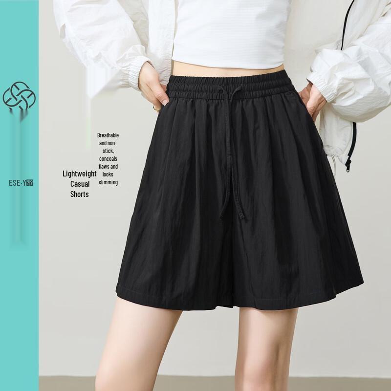 

ESE-Y Women s Loose High-Waist Pleated Skort Shorts 32