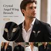 Decorative Angel Wing Brooch Sparkling Tassel Chain Brooch New Brooch Pins  for Men Women Jewelry