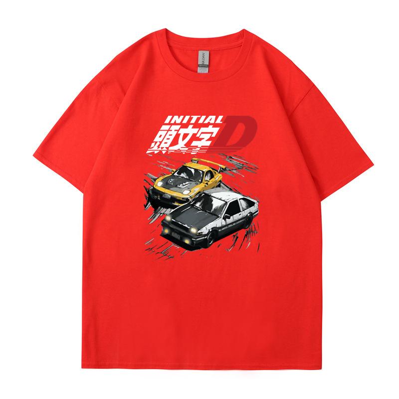 Initial D T Shirt Japanese Anime Graphic Funny Harajuku Manga T Shirt Fashion Casual Short Sleeve Plus Size T Shirt Men