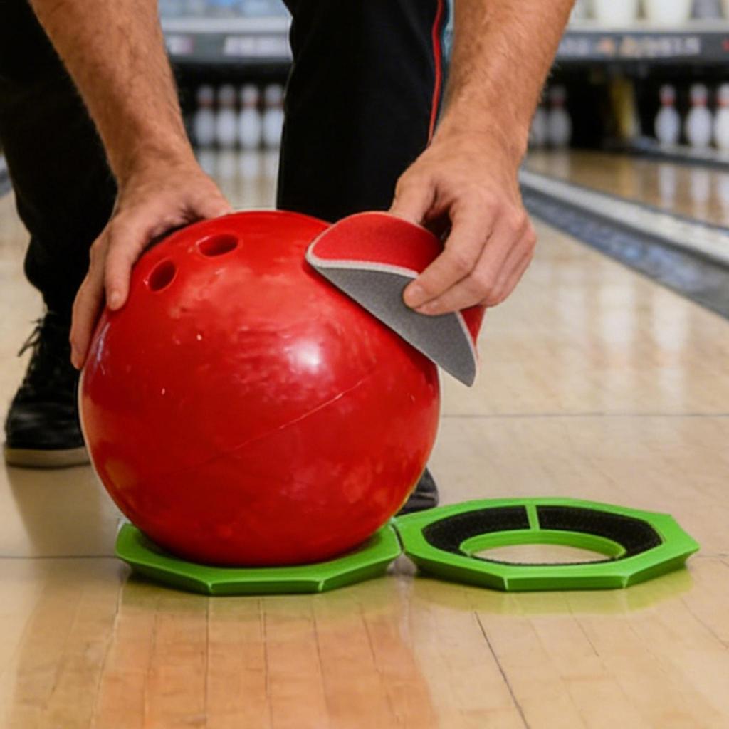 Bowling Ball Maintenance Sanding Pads - 2-Piece Set with Ergonomic Grip, Different Grits for Surface Adjustment for All Ages