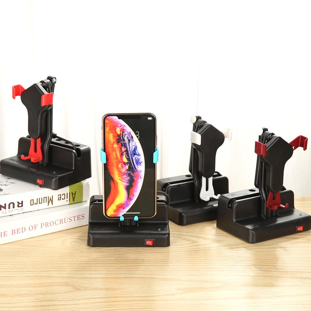 Phone Swing Automatic Shake Stand Desk Walking Motion Brush Step Safety Wiggler with USB Cable Automatic Phone Shaker Swinger