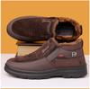 Men Winter High-Top Velvet Thermal Cloth Shoes for the Elderly Thickened Non-Slip Shoes Warmer