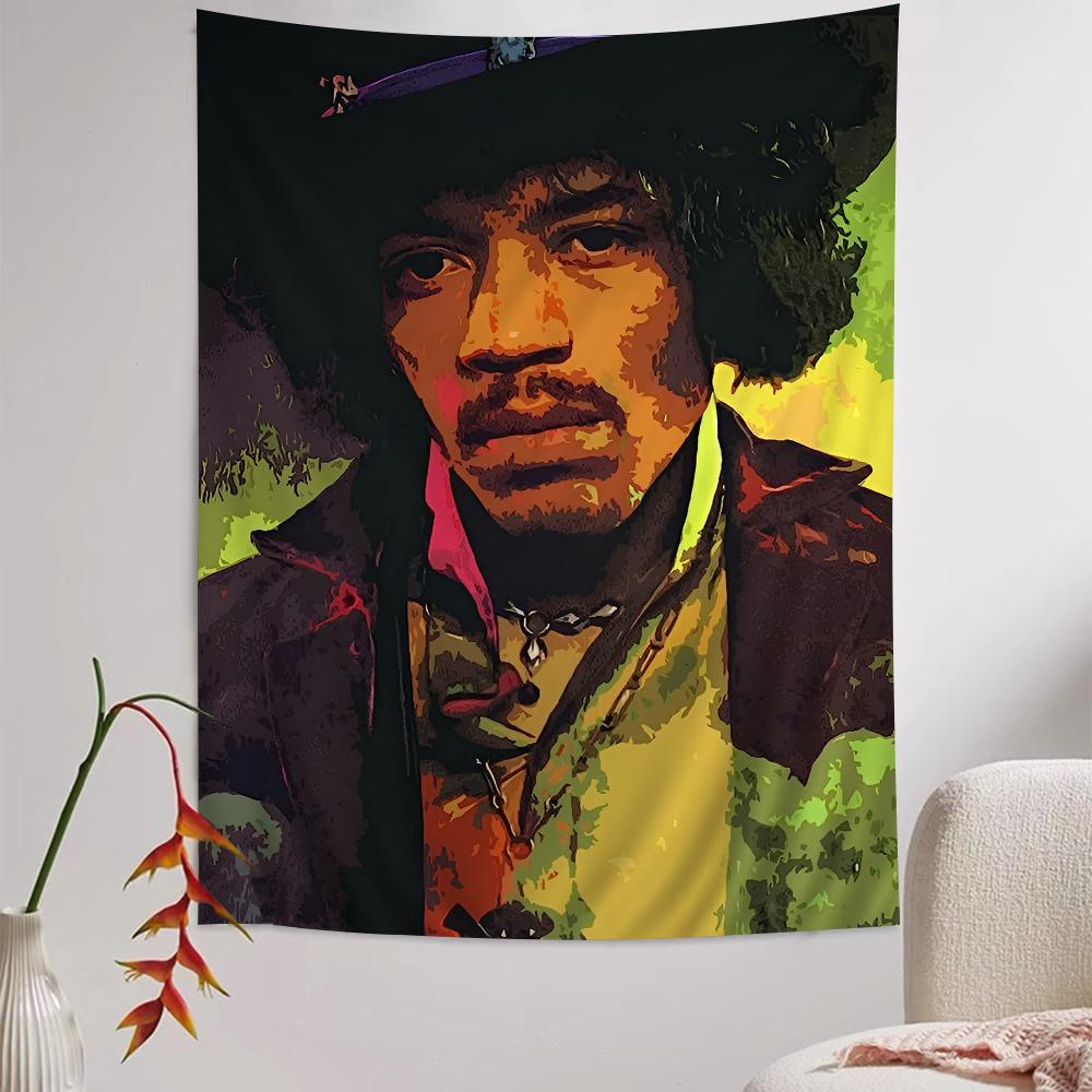 Jimi Hendrix DIY Wall Tapestry Hippie Flower Wall Carpets Dorm Decor Wall Art Decor
