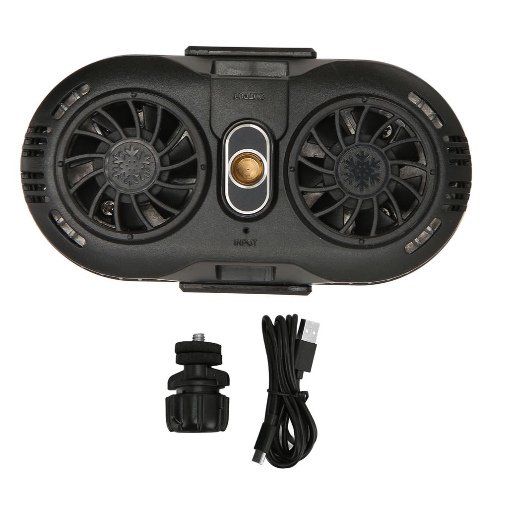 Cell Phone Cooler Semiconductor Cooling Silent Phone Radiator with Dual Fan Fast Cooling for Gaming