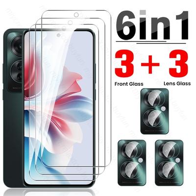 Reno11F 5G Glass 6 In 1 Camera Lens Screen Protectors For Oppo Reno11 F 5G Protective Glass On Opo Orro Renault 11F 11 F F11 5G