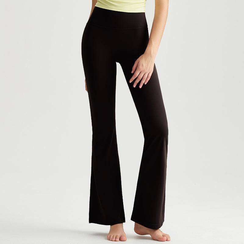 

Women s High-Waist Flare Yoga Pants - Summer Anti-bacterial, Butt-Lifting, Slimming, Thin Fleece Fitness Outerwear. XL