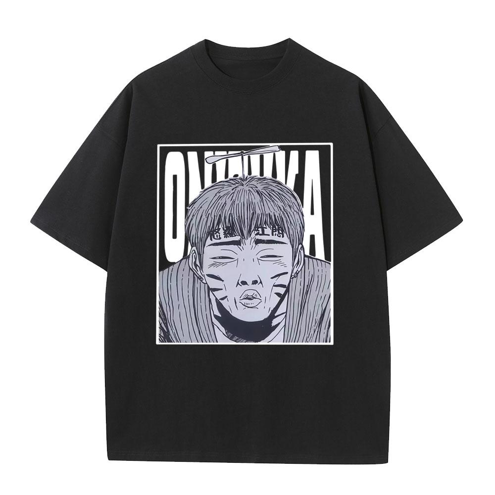 Great Teacher Onizuka GTO Camisetas Divertida Cara de Eikichi Onizuka Camiseta Gráfica para Hombre Mujer Manga Corta Oversize Manga Corta