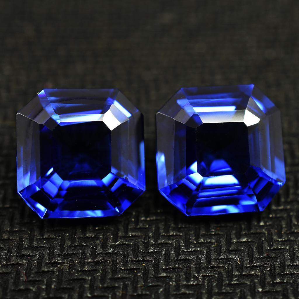 Natural Blue Sapphire Loose Gemstone Flawless 18.70 Ct Square Shape September Birthday Birthstone