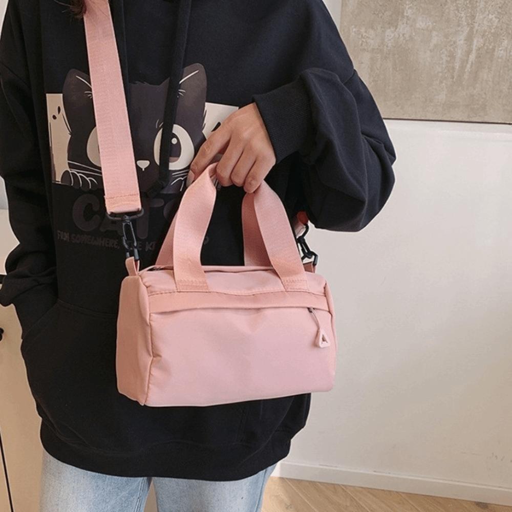 Multi Pocket Small Gym Bags Adjustable Strap Tote Bag Korea Style Nylon Crossbody Bag Daily Use