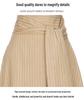 Women's Striped Irregular Midi Skirt, 2025 Spring/Autumn Collection, High Waist Tie A-Line.