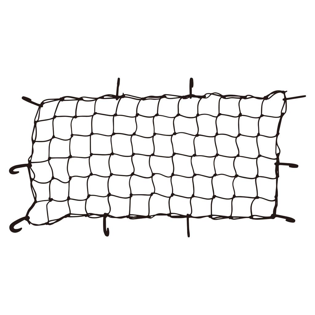 Terzo (by PIAA) EA75HH Black Slim Cargo Net for Basket Racks, 1200x600mm, Fits Large Pipe Diameters