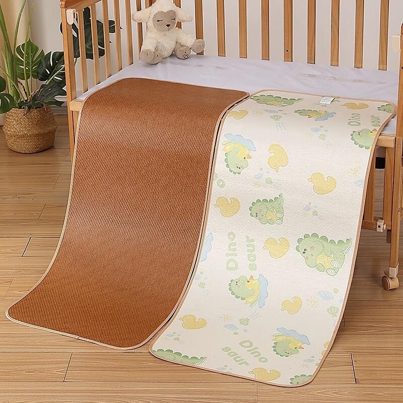 Children s Double-Sided Rattan Ice Silk Nap Mat