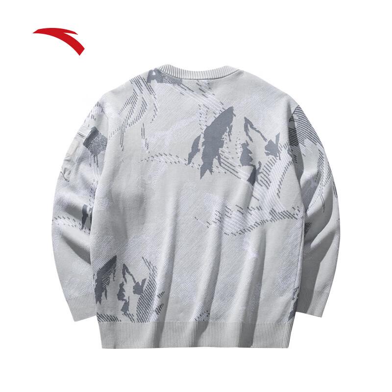 ANTA Men's Printed Crew Neck Cotton Knit Sweater