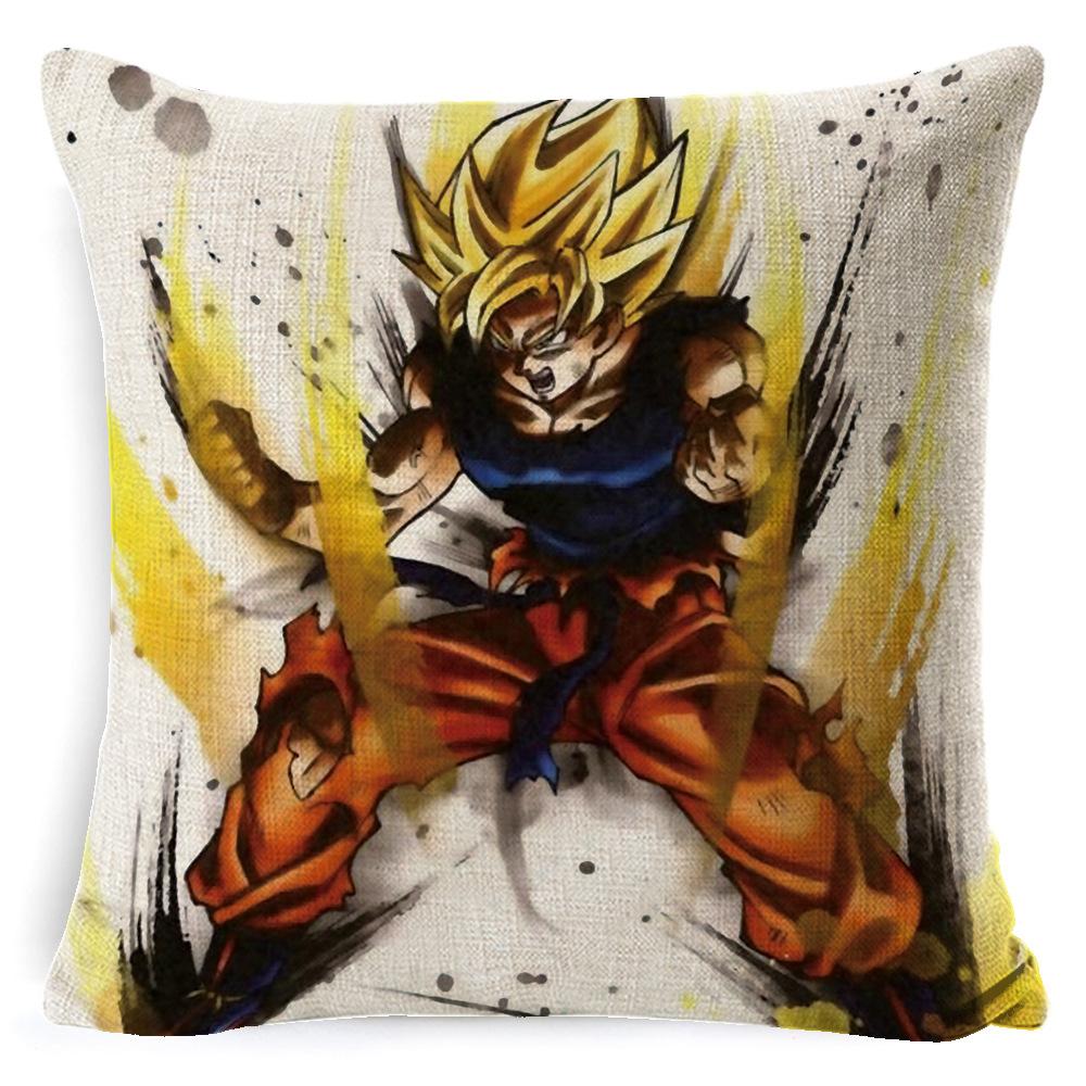 Kreslená Animace Dragon Ball Povlak na Polštář Lněný Super Měkký Polštář Domov Dragon Ball Anime Polštář