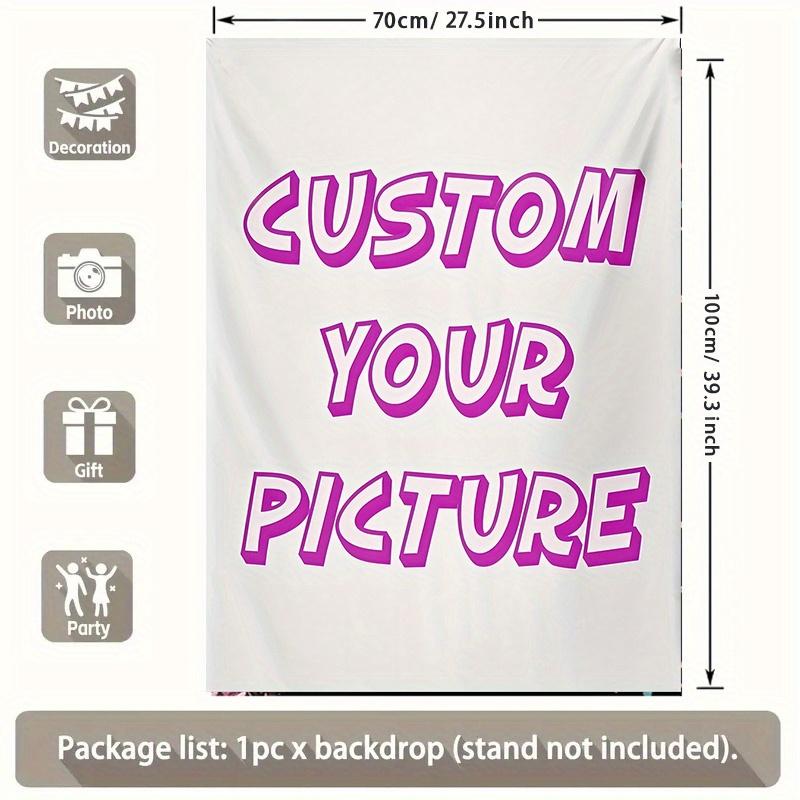 [Pink Party Banner] 1pc Customizable Pink 3D Bubble Text Party Banner | Personalized Polyester Tapestry Inch for Birth