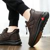 Fashion Winter Leather Men Boots with Fur Mens Bussiness Cotton Boots Casual Warm Snow Boots Non-slip Men Leisure Boots Bota Masculina