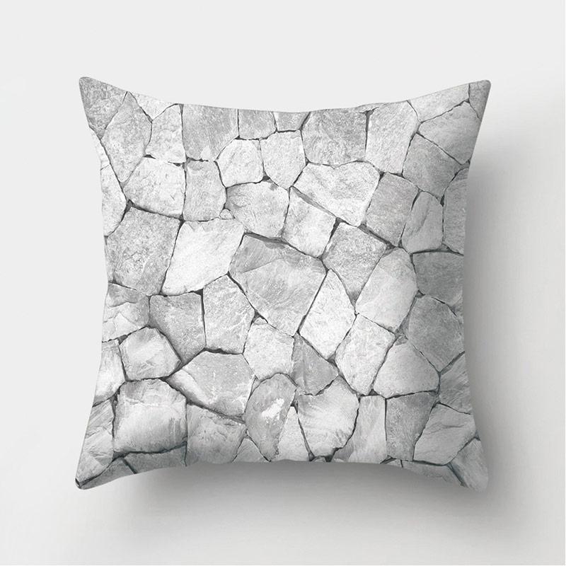 Home Decor Wood Stone Pattern Pillowcase Cushion Cover Sofa Pillowcase Bedroom Living Room funda de almohada