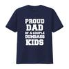 Proud Dad Of A Couple Dumbass Kids Funny Pun Fathers Day T Shirt Vintage Washed Comfortable Top For Everyday Wear Slightly