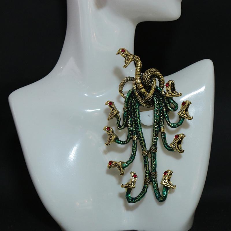 Hydra Three-dimensional Enamel Brooch, Medieval Heavy Industry Three-dimensional Relief Brooch