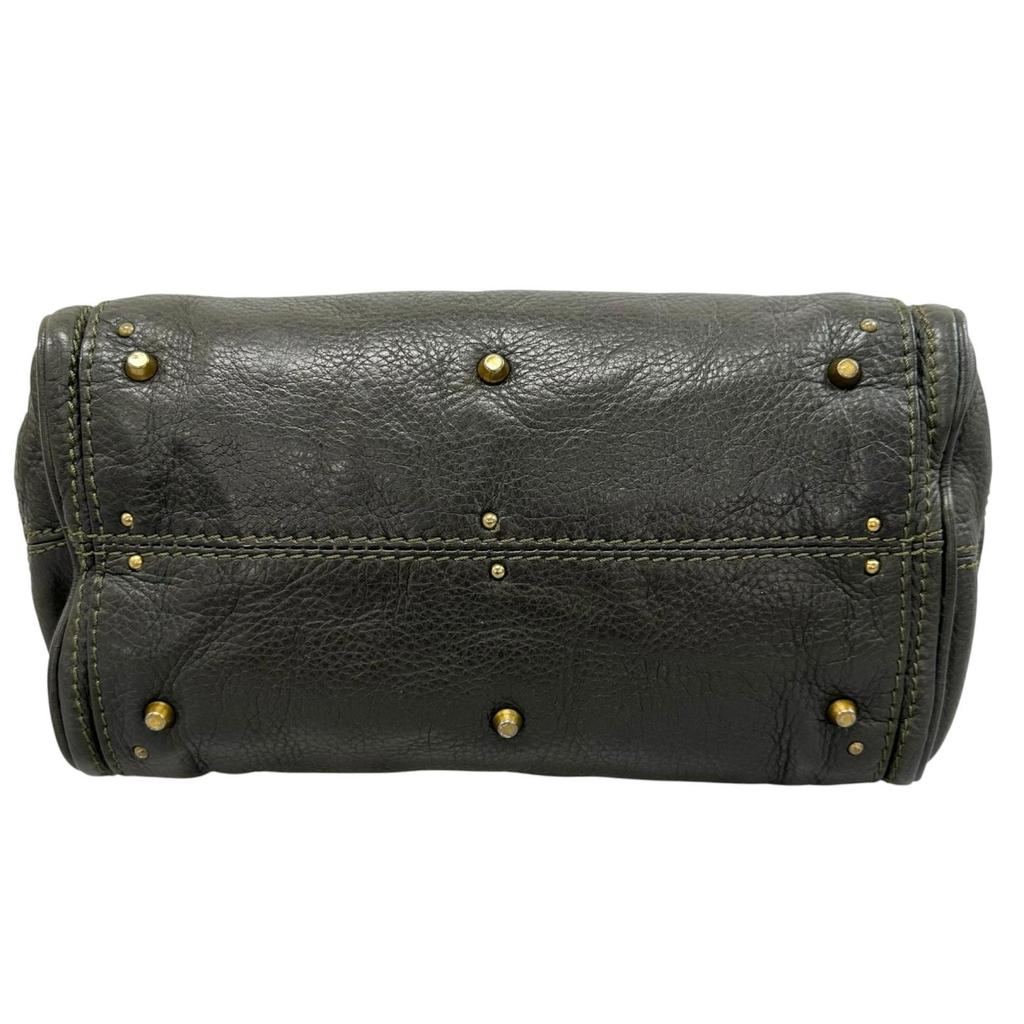 Chloe Paddington Mini Handbag Dark Green Women Used