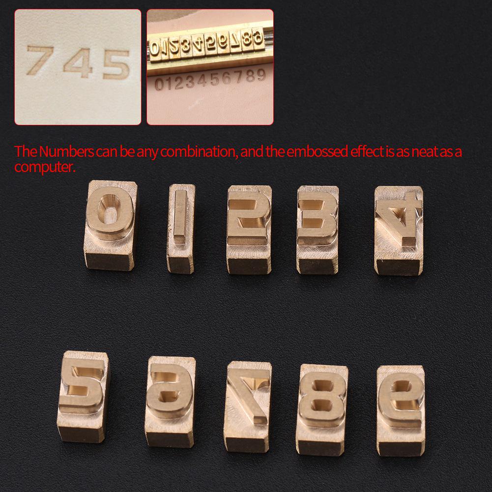 Matrices de Gaufrage à Chaud en Cuir Design DIY Estampage Numéro Moule Tampon Cuir