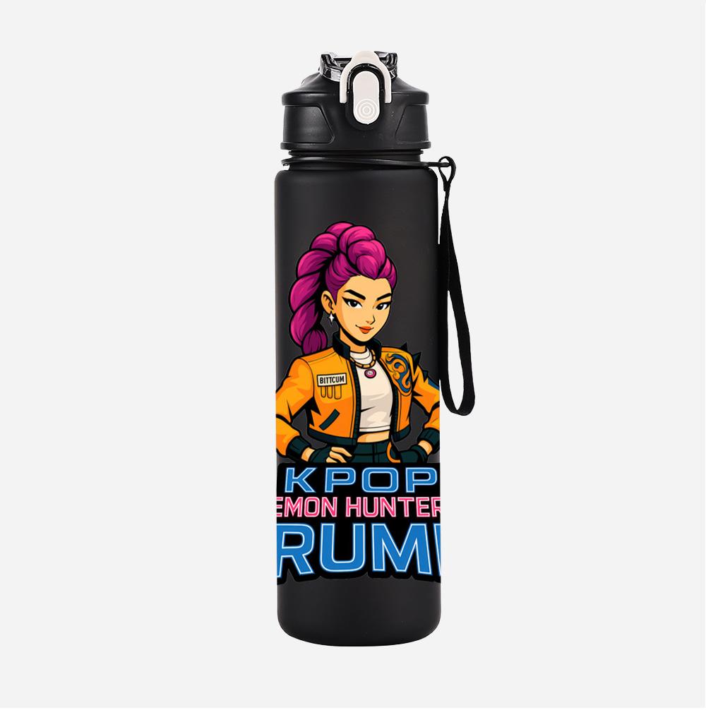 750Ml Water Bottler Cartoon K-Pop Demon Hunters Printed Character Water Cup Large Capacity Outdoor Portable Rope Drinking Bottle for Boy Girl Gift