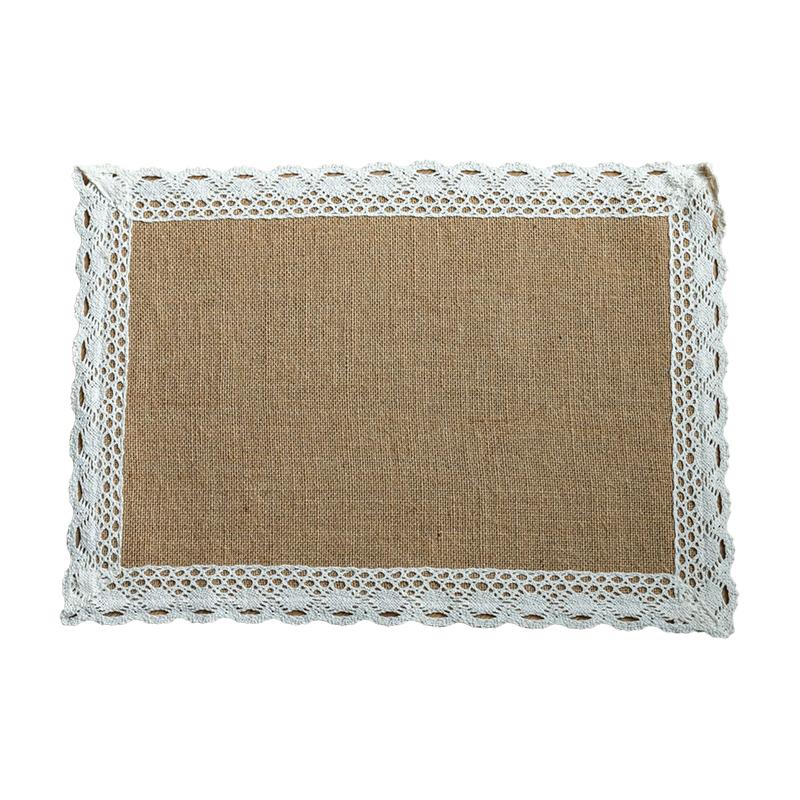 Braided Placemats Heat Resistant Jute Fringe Table Mats Hand Woven Non-Slip Place Mats Tea Cup Pad Indoor Dining Table Decor New