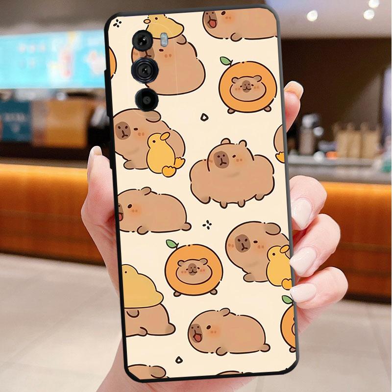 Love Capybara  Phone Case For Motorola Edge 60 50 40 Pro 60 50 40 30 Ultra Neo Fusion Moto G Play G Stylus G Carcasas