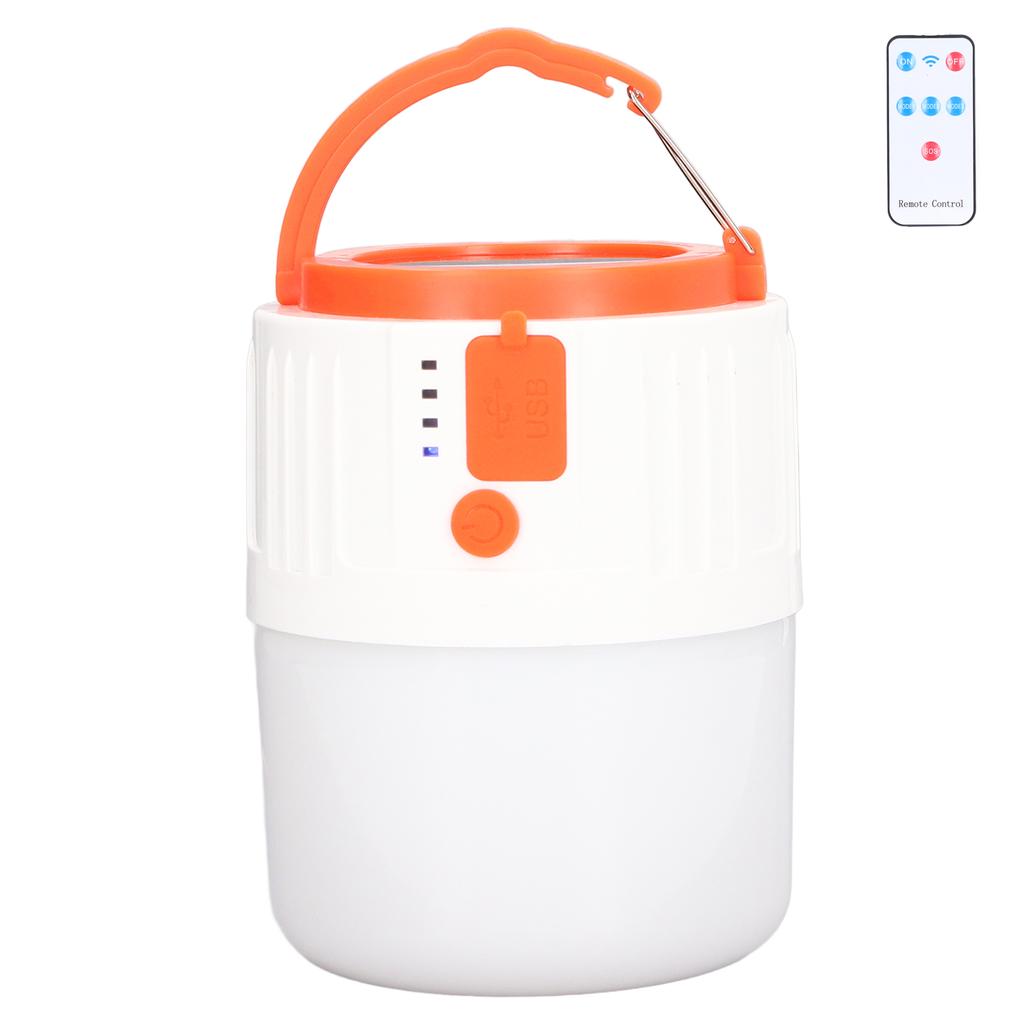 Voice Control Solar Camping Lamp 5 Mode Auto Induction USB Charging Waterproof Tent Light for
