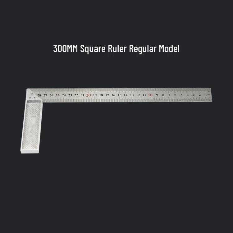 High-Quality Stainless Steel Multi-Functional L-Square Ruler, 300mm & 500mm, for Woodworking and Angled Measurements.