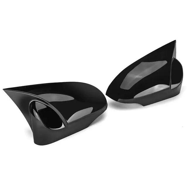 For Toyota Camry 2012-2017 Rearview Side Mirror Cover Wing Cap Sticker Exterior Door Rear View Case Trim Carbon Fiber Look Black