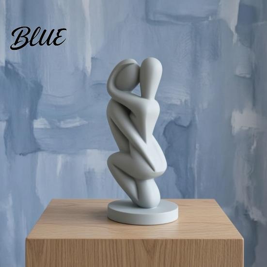 Bezotřepový Povrchový Ornament 3D Tištěná Soška Obětí Páru Abstraktní Figurka Objímání s Hladkým