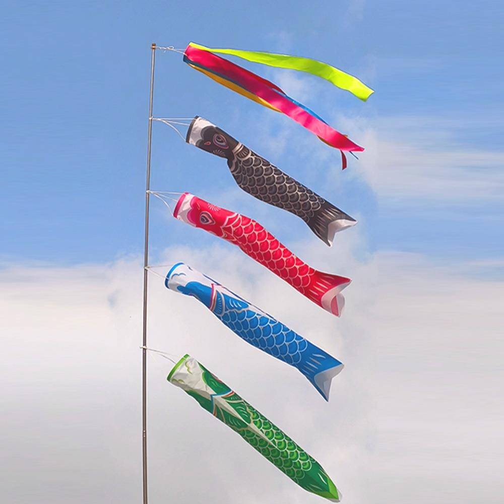 40/70cm Carp Streamer Fish Flag Japanese Plastic Flying Toy New Photo Prop  Yard Hanging Decor