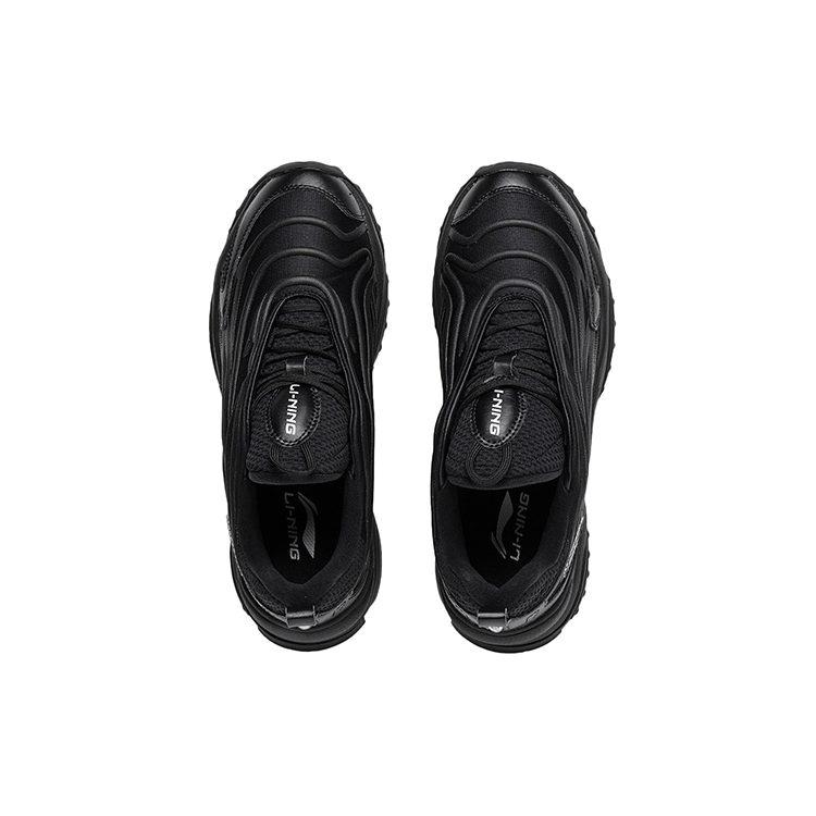 Li Ning Aurora WindWalker V2 Fabric Cushioning Slip Resistant Low Top Casual Shoes Women's Black AGCS160-3