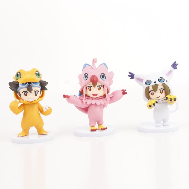 8pcs/set  Digital Monster Digimon Characters Taichi Matt Ishida Sora Cosplay Agumon Gabumon Action Figure Anime Figure Model Toy