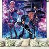 Sword Art Online Wall Tapestry Aesthetic Wall Hanging Printed Fabric Blanket Decorative Tapestries for Bedroom Living Room Home Decor