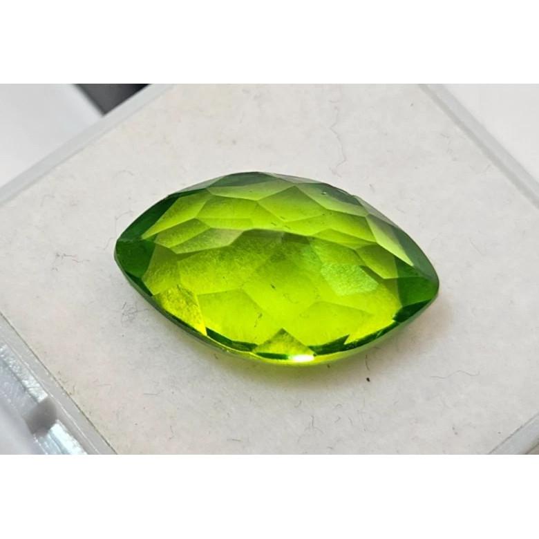 Fabulous Natural Green Peridot 10-12 Ct Marquise Cut Certified Loose Gemstone