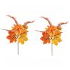 2pc Artificial Sunflower and Maple Leaf Bouquet Autumn Decorative Floral Arrangement for Home Living Room Dining Table Accent Pieces