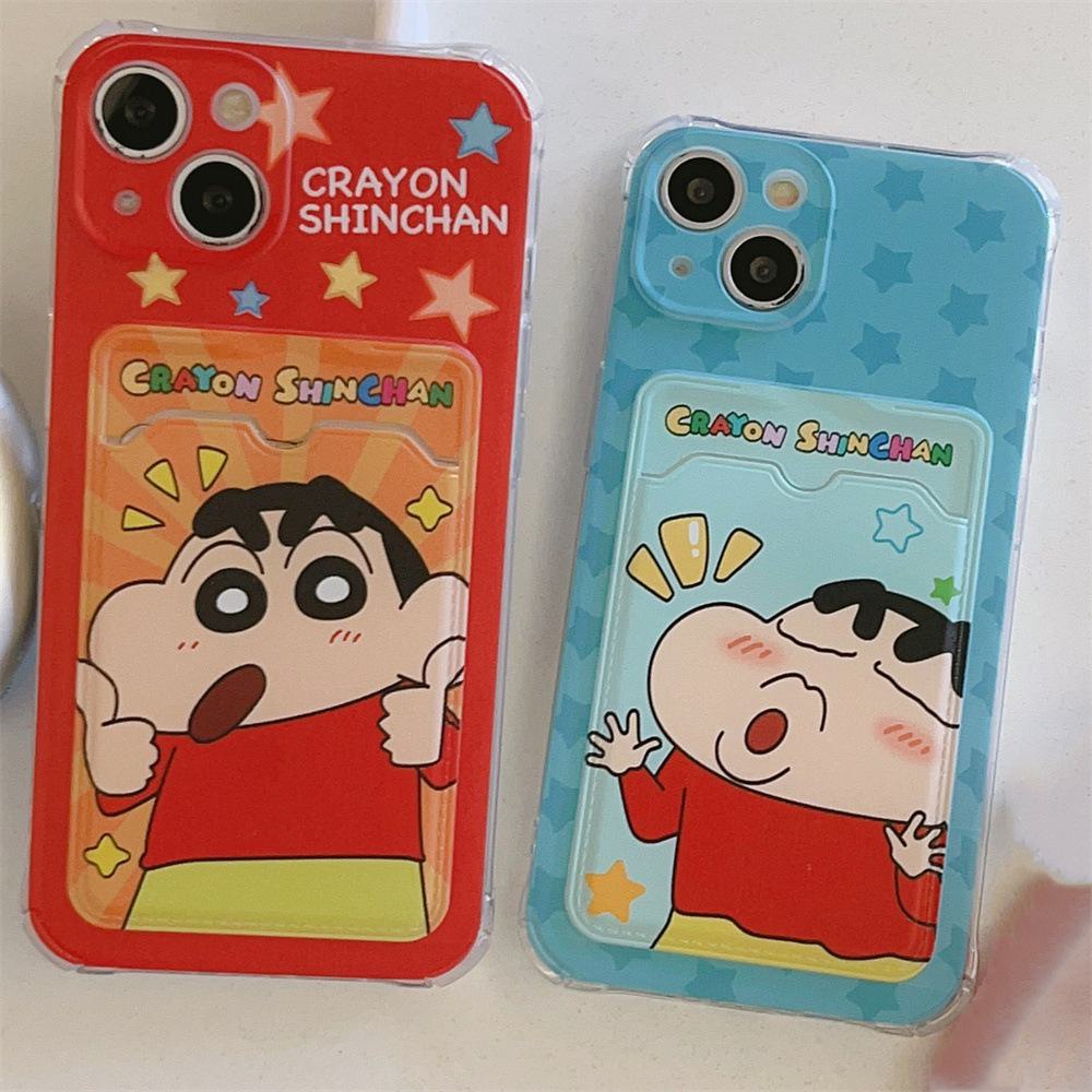 

Cartoon Boy Design Apple 14pr Mobile Phone Case for iPhone 15 with Card Slot, Soft Shell for Promax 16