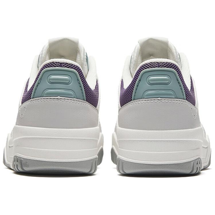 Anta Full Score Comfortable Fashion Trendy Lightweight Increased Height Low-Top Sneakers Women sneakers White Gray Purple 122448032-1