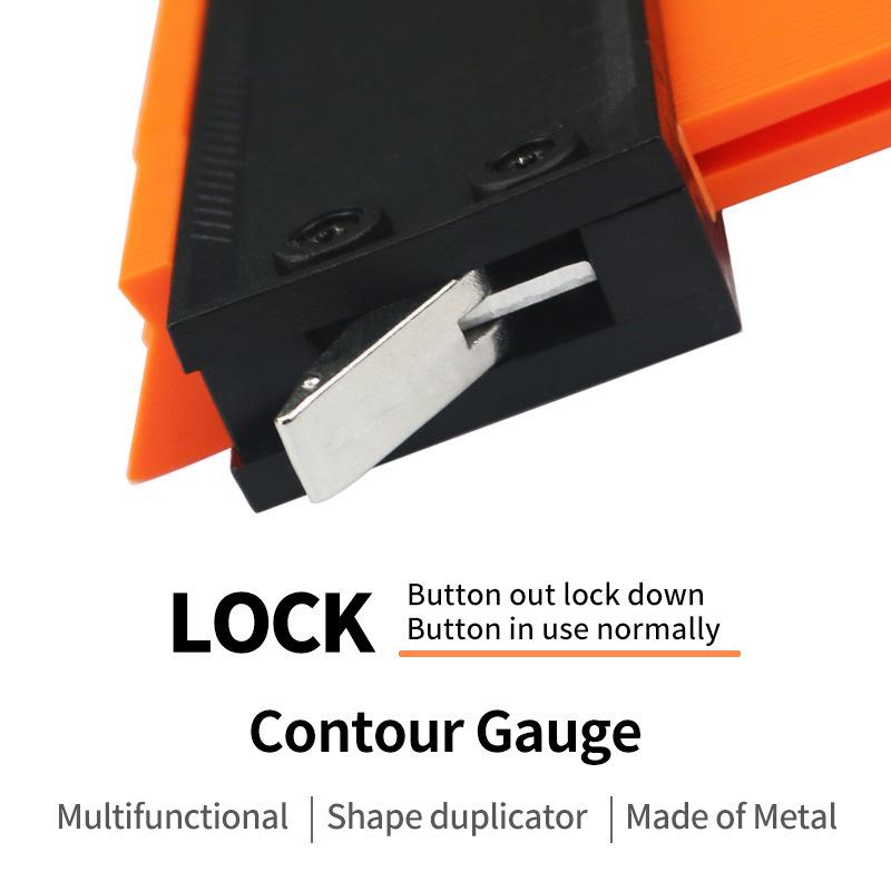 Locking Contour Gauge: Irregular Arc Ruler for Woodworking and Measuring